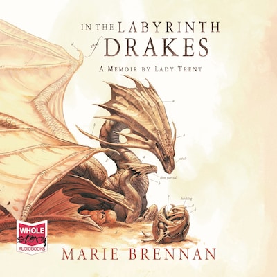 In the Labyrinth of Drakes – omslag til lydbogen af Marie Brennan
