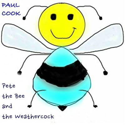 Pete the Bee and the Weathercock – omslag til lydbogen af Paul Cook