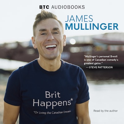 Brit Happens – omslag van het luisterboek van James Mullinger