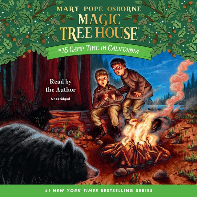Camp Time in California – omslag til lydbogen af Mary Pope Osborne