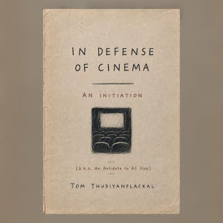 In Defense of Cinema: An Initiation: a.k.a. An Antidote to AI Slop – omslag till ljudboken av Tom Thudiyanplackal