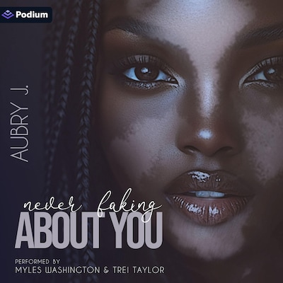 Never Faking About You – omslag til lydbogen af Aubry J.