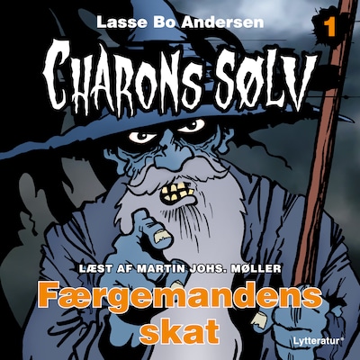 Færgemandens skat – omslag til lydbogen af Lasse Bo Andersen