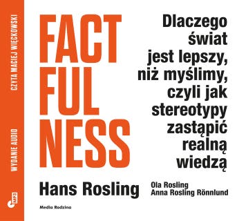 Factfulness MP3 – okładka audiobooka, autor Hans Rosling, Ola Rosling, Anna Rosling-Rönnlund