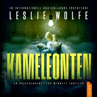 Kameleonten – omslag till ljudboken av Leslie Wolfe