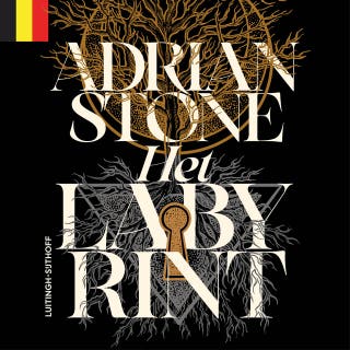 Het labyrint (Vlaamse editie) – omslag van het luisterboek van Adrian Stone