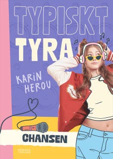 Typiskt Tyra. Chansen – omslag till ljudboken av Karin Herou