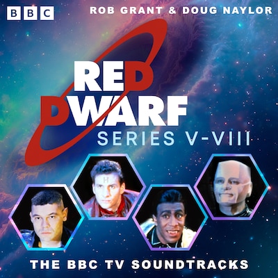 Red Dwarf: Series V to VIII – omslag til lydbogen af Rob Grant, Doug Naylor