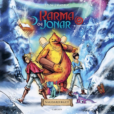 Karma og Jonar (4) - Nagdabjerget – omslag til lydbogen af Zelda Falköga