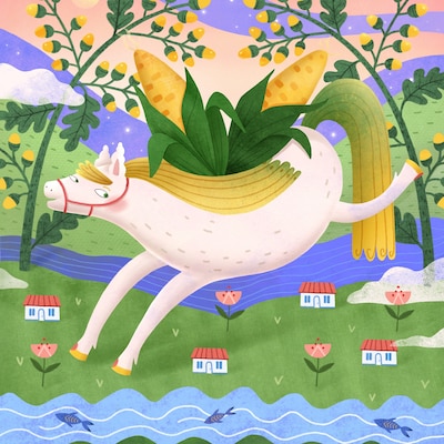 Autumn is riding on a horseback – omslag til lydbogen af Taylor Linnea