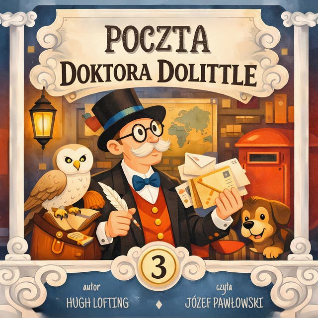 Poczta Doktora Dolittle – okładka audiobooka, autor Hugh Lofting