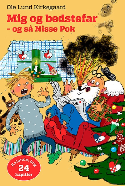 Mig og bedstefar - og så Nisse Pok – omslag til lydbogen af Ole Lund Kirkegaard