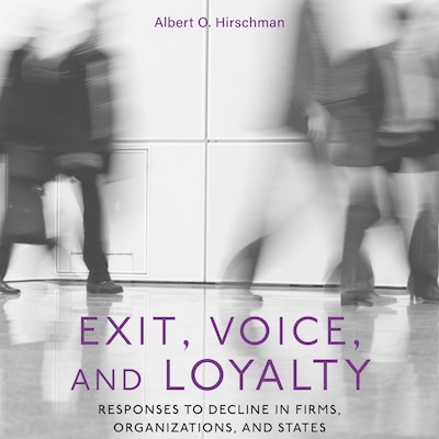 Exit, Voice, and Loyalty – omslag til lydbogen af Albert O. Hirschman