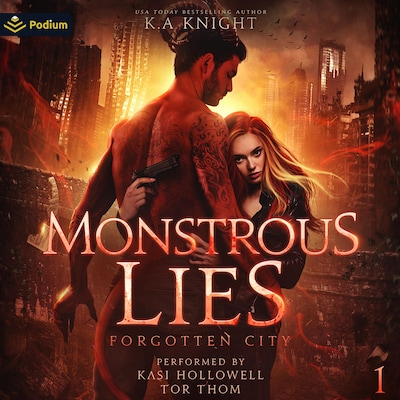Monstrous Lies – omslag til lydbogen af K.A. Knight