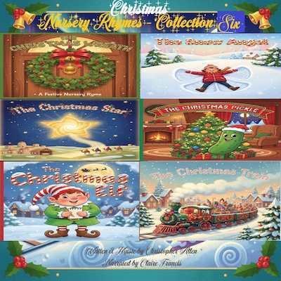 Christmas Nursery Rhymes - Collection Six – omslag til lydbogen af AI Voice Christopher Allen