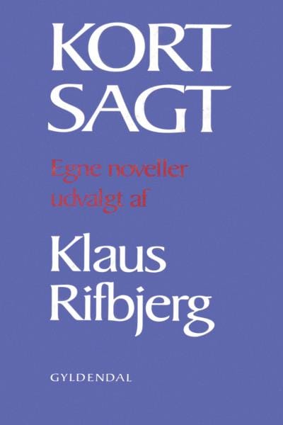 Kort sagt – omslag til lydbogen af Klaus Rifbjerg