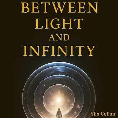 Between Light and Infinity – omslag til lydbogen af Ylia Callan