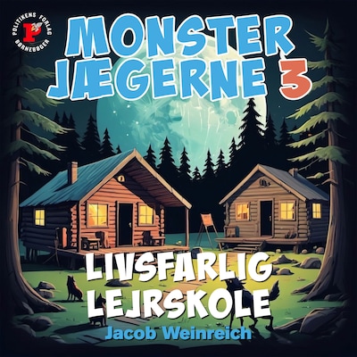 Livsfarlig lejrskole – omslag til lydbogen af Jacob Weinreich
