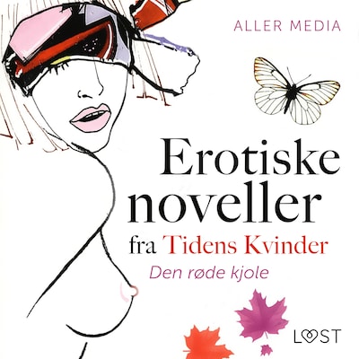 Den røde kjole – erotiske noveller fra Tidens kvinder – omslag til lydbogen af Aller Media A/S
