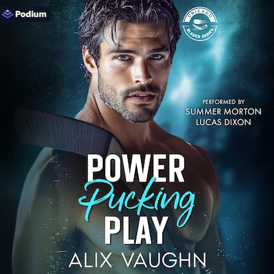 Power Pucking Play – omslag til lydbogen af Alix Vaughn