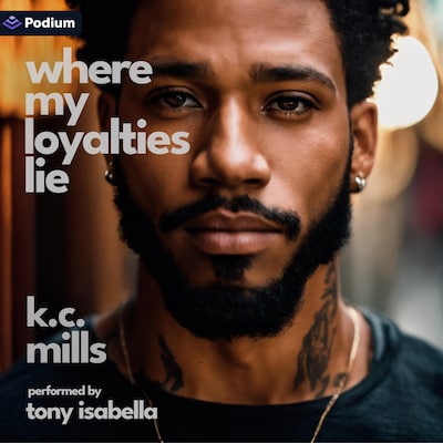 Where My Loyalties Lie – omslag til lydbogen af K.C. Mills
