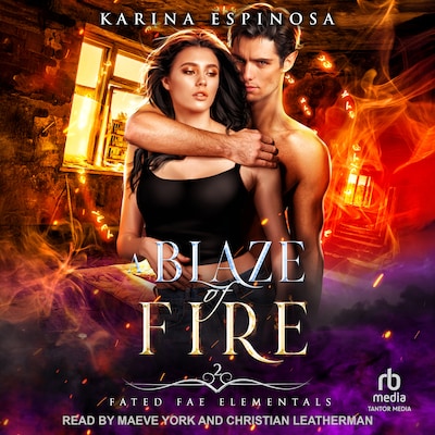 A Blaze of Fire – omslag til lydbogen af Karina Espinosa