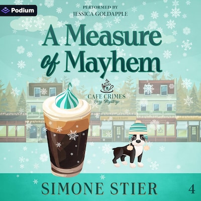 A Measure of Mayhem – omslag til lydbogen af Simone Stier