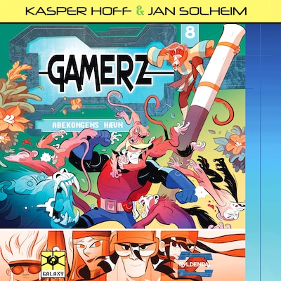 Gamerz 8 - Abekongens hævn – omslag til lydbogen af Kasper Hoff