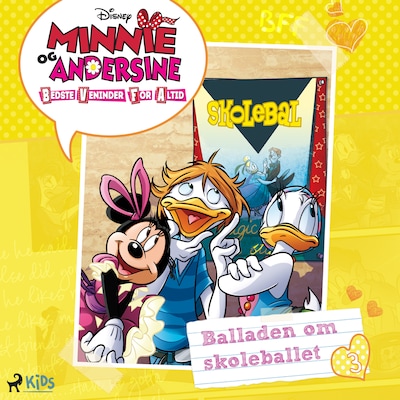 Minnie og Andersine (3) - Balladen om skoleballet – omslag til lydbogen af Disney