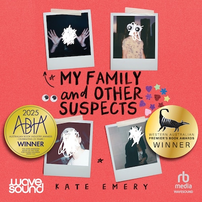 My Family and Other Suspects – omslag til lydbogen af Kate Emery