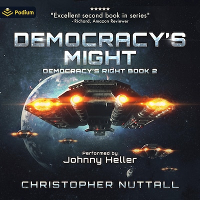 Democracy's Might – omslag til lydbogen af Christopher G. Nuttall