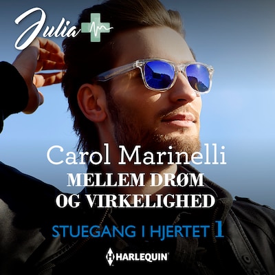 Mellem drøm og virkelighed – omslag til lydbogen af Carol Marinelli