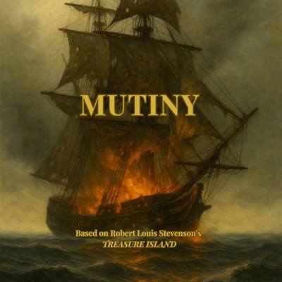 Mutiny – omslag til lydbogen af Robert Louis Stevenson