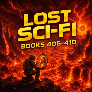 Lost Sci-Fi Books 406 thru 410: Lost Worlds, Alien Perils and Legendary Science Fiction Tales – omslag till ljudboken av Frank Belknap Long, Donald A. Wollheim, Raymond Z. Gallun, Damon Knight, Bryce Walton