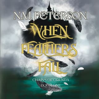 When Feathers Fall: The Raven Heir and the Shadow Trials – omslag till ljudboken av N.M. Peterson