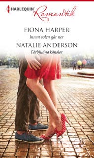 Innan solen går ner / Förbjudna känslor – omslag till ljudboken av Fiona Harper,Natalie Anderson
