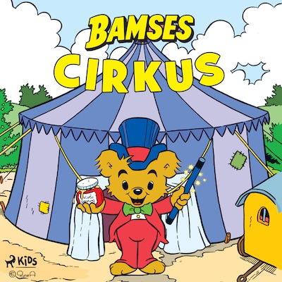 Bamses cirkus – omslag til lydbogen af Rune Andréasson