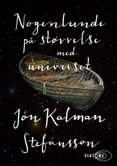 Nogenlunde på størrelse med universet – omslag til lydbogen af Jón Kalman Stefánsson