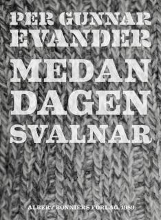 Medan dagen svalnar – omslag till ljudboken av Per Gunnar Evander
