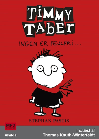 Timmy Taber 1: Ingen er fejlfri ... – omslag til lydbogen af Stephan Pastis