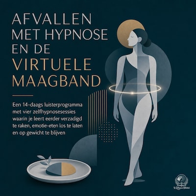 Afvallen Met Hypnose En De Virtuele Maagband – omslag van het luisterboek van De Zelfhypnose Bibliotheek