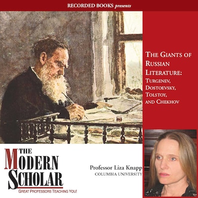 Giants of Russian Literature: Turgenev, Dostoevsky, Tolstoy, and Chekhov – omslag til lydbogen af Liza Knapp