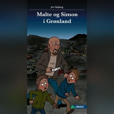 Malte og Simon i Grønland – omslag til lydbogen af Jim Højberg