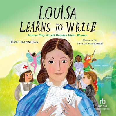 Louisa Learns to Write – omslag til lydbogen af Kate Hannigan