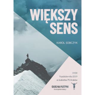 Większy sens – okładka audiobooka, autor Karol Sobczyk