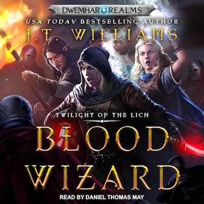 Blood Wizard – omslag til lydbogen af J.T. Williams