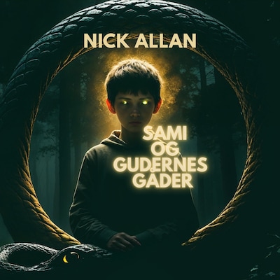 Sami og gudernes gåder – omslag til lydbogen af Nick Allan