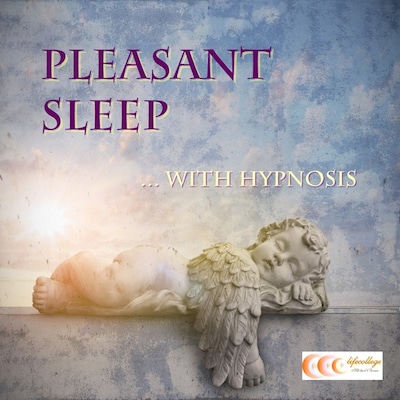 Pleasant sleep... with hypnosis – omslag til lydbogen af Michael Bauer