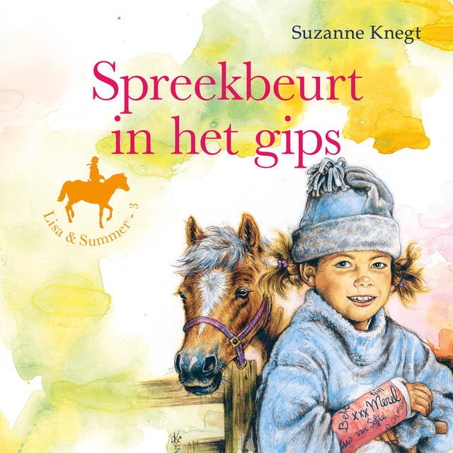 Spreekbeurt in het gips – omslag van het luisterboek van Suzanne Knegt