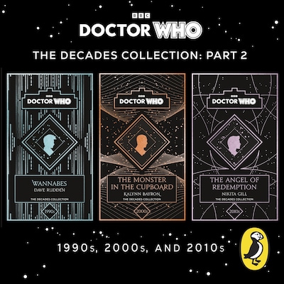 Doctor Who: Decades Collection 1990s, 2000s, and 2010s – omslag til lydbogen af Dave Rudden, Nikita Gill, Kalynn Bayron